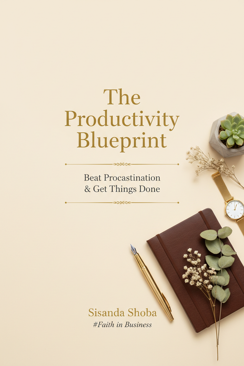 The Productivity Blueprint — Flat Lay Cover